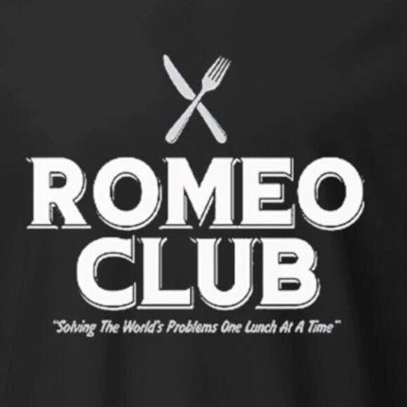 Romeo Club Solving The World’s Problems One Lunch At A Time Shirt 254 - Picture 2 of 5